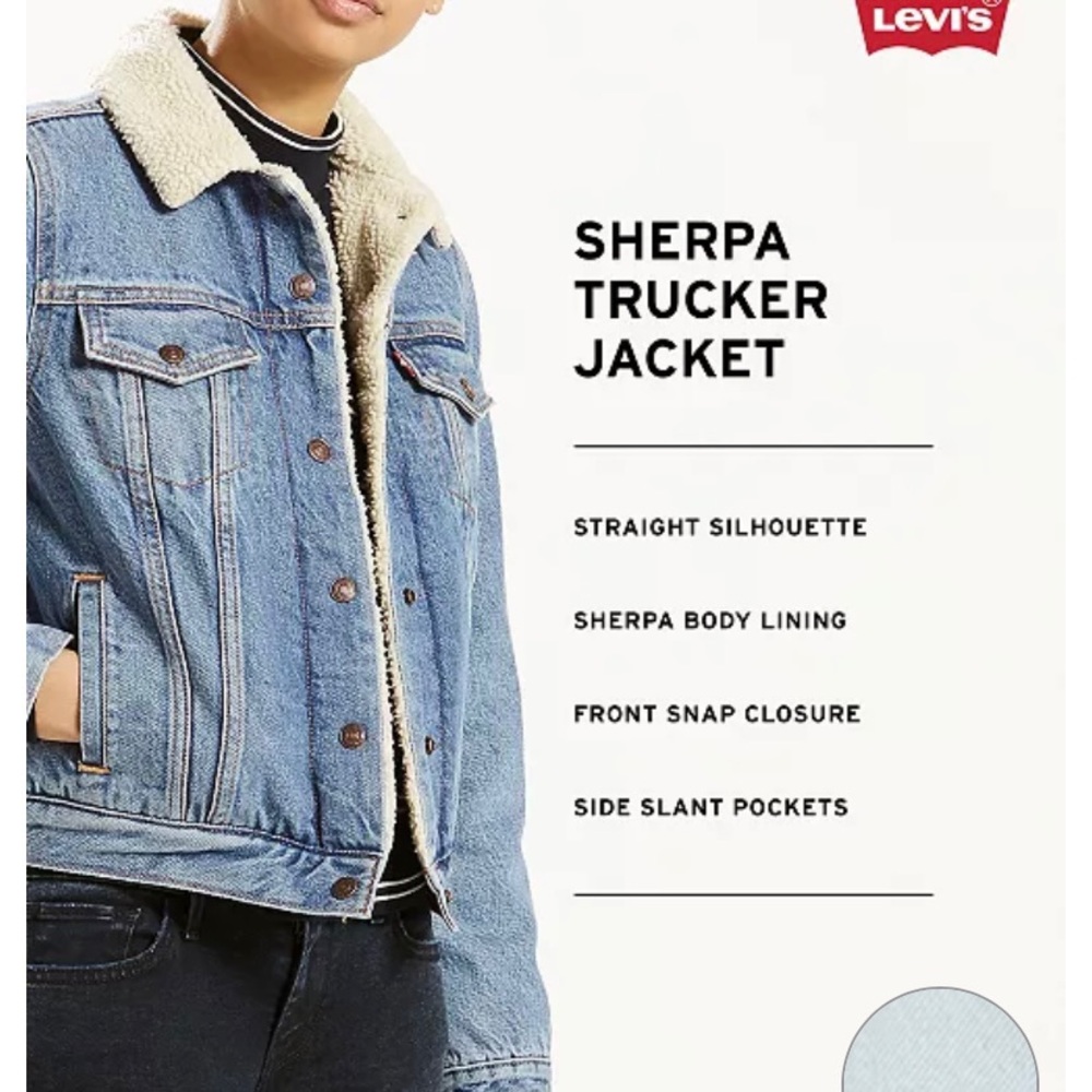 HP 💕 Levi's Women's Original Sherpa Trucker NWT - Picture 8 of 8
